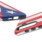 Puerto Rico Flag Tough Phone Case Patriotic Red & White Stripe Design