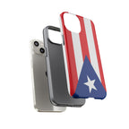 Puerto Rico Flag Tough Phone Case Patriotic Red & White Stripe Design