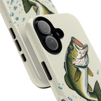 Fishing Bass Phone Case Jumping Largemouth Design, Protective Tough Case
