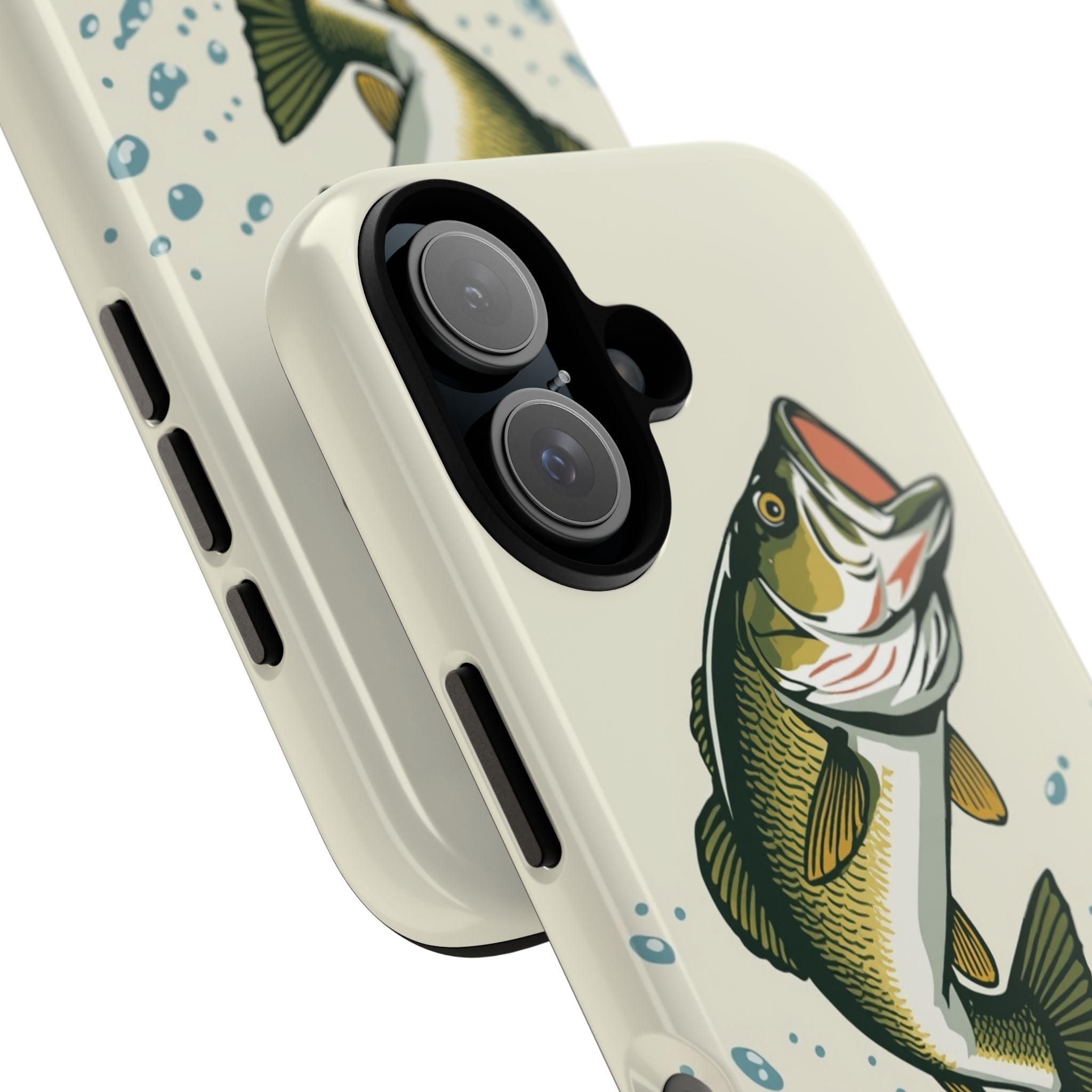 Fishing Bass Phone Case Jumping Largemouth Design, Protective Tough Case