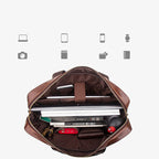 Leather Hand-carried Top Layer Cowhide Business Briefcase With Large Capacity