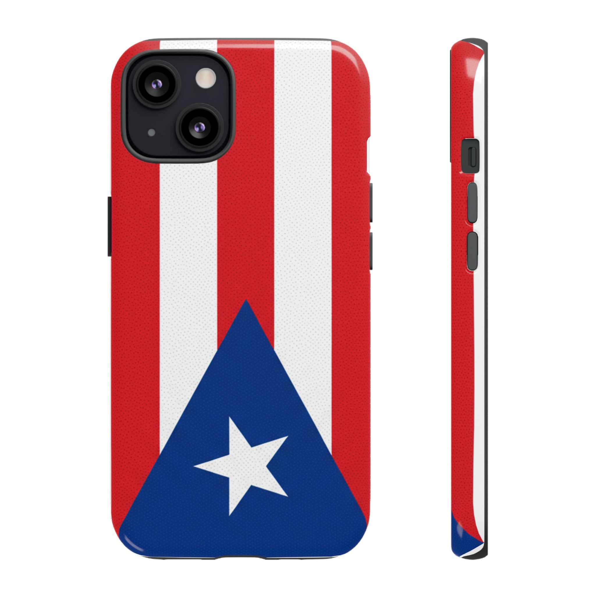 Puerto Rico Flag Tough Phone Case Patriotic Red & White Stripe Design