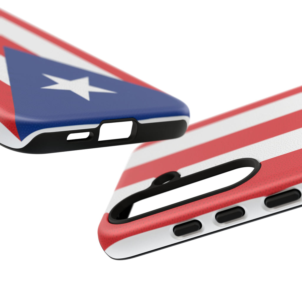 Puerto Rico Flag Tough Phone Case Patriotic Red & White Stripe Design