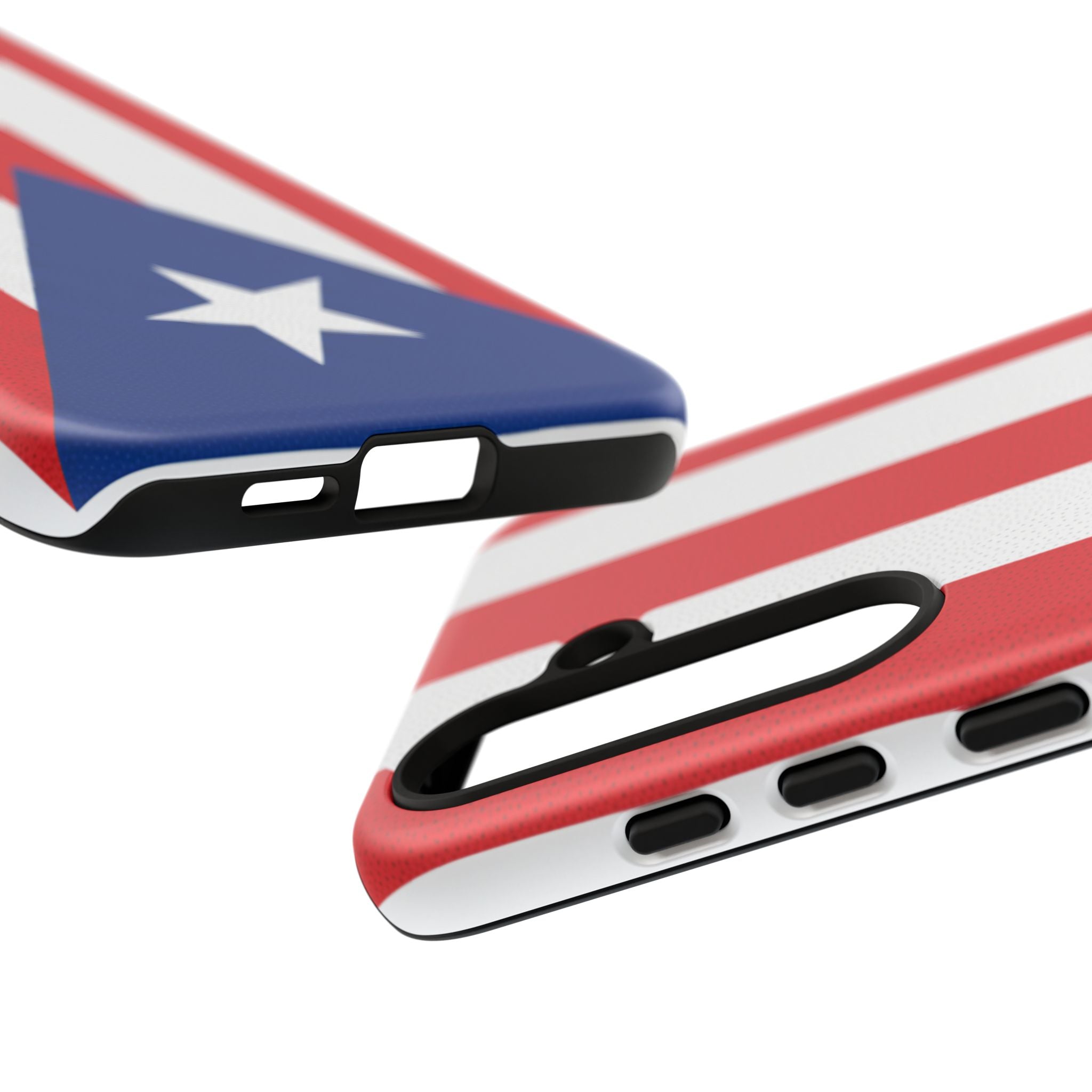 Puerto Rico Flag Tough Phone Case Patriotic Red & White Stripe Design