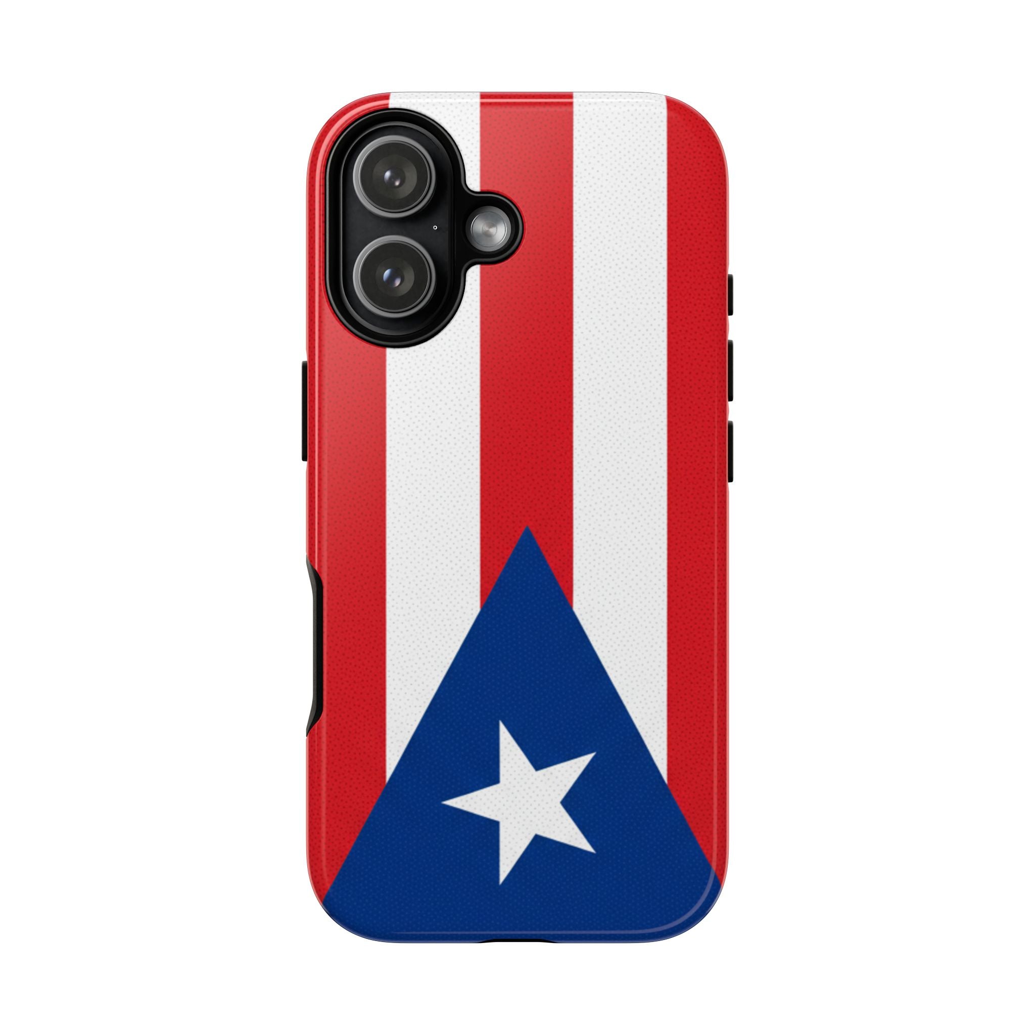 Puerto Rico Flag Tough Phone Case Patriotic Red & White Stripe Design