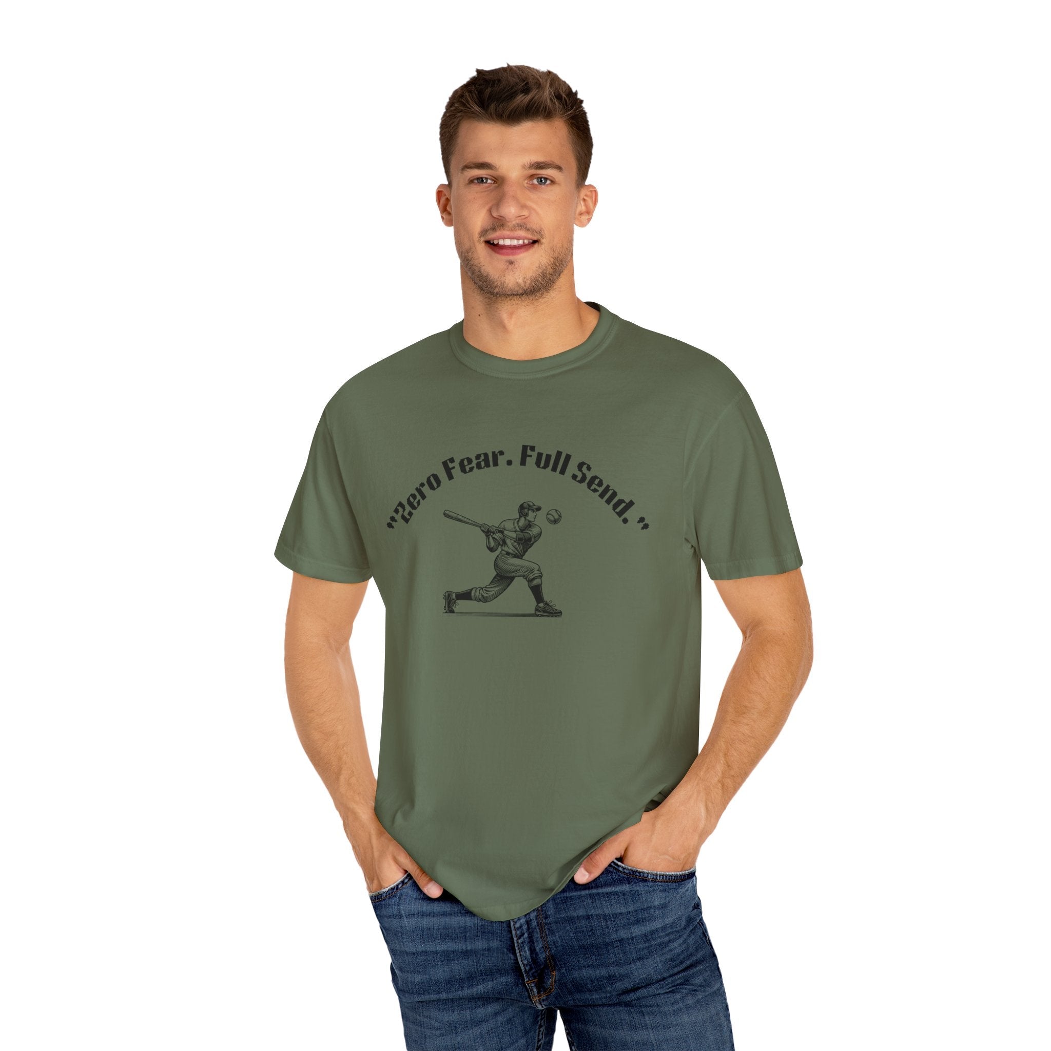 Youth Garment-Dyed T-shirt Zero Fear Full Send Moto Tee