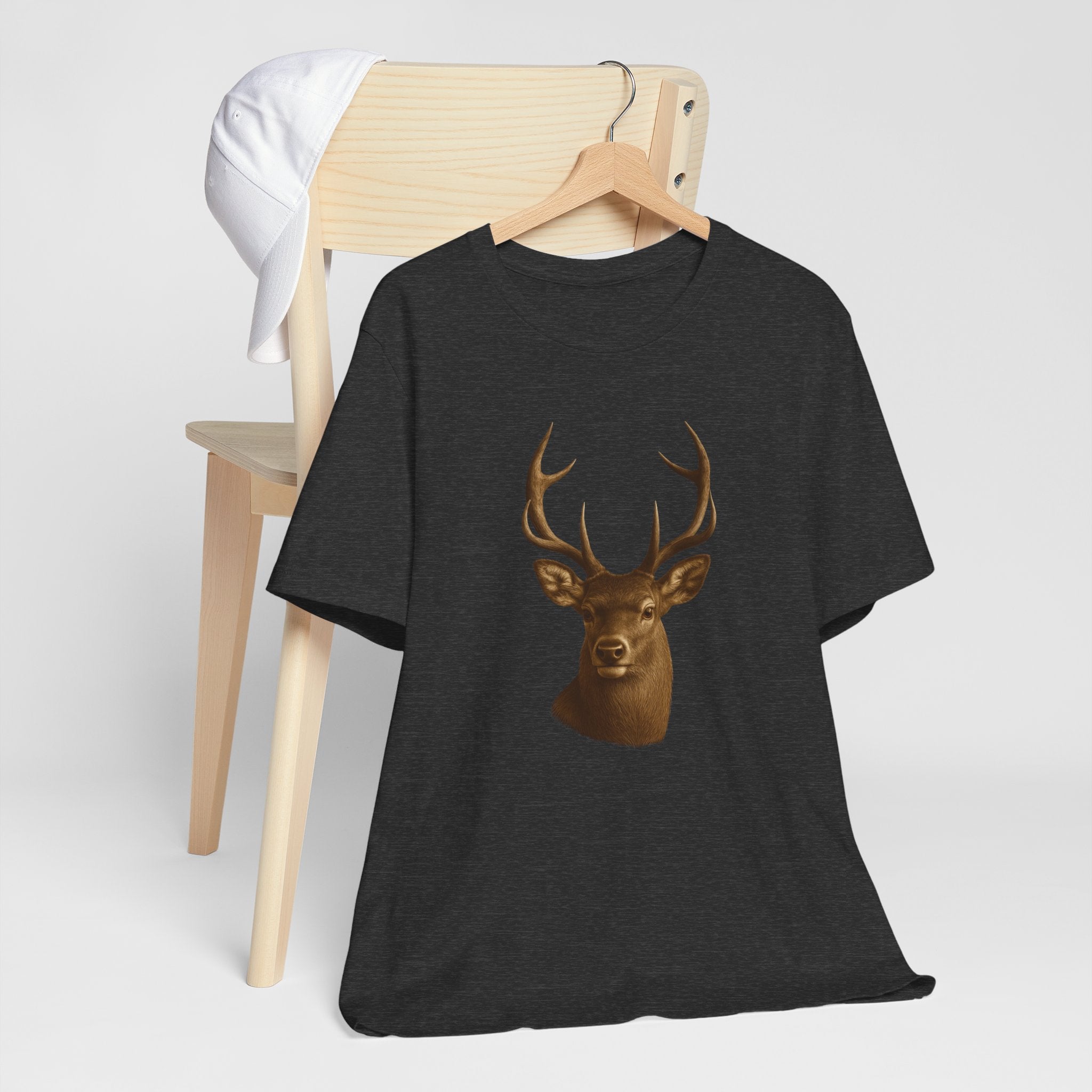 Rustic Deer Graphic Tee, Nature Lover Shirt, Outdoorsy Gift, Casual Wear, Wildlife Enthusiast Tee