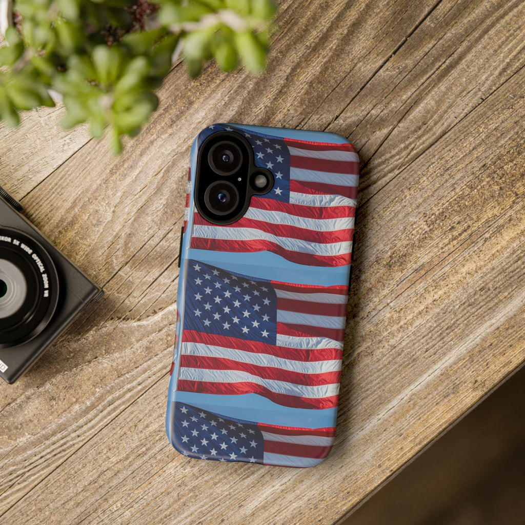 American Flag Tough Phone Case — Patriotic iPhone Protective Cover