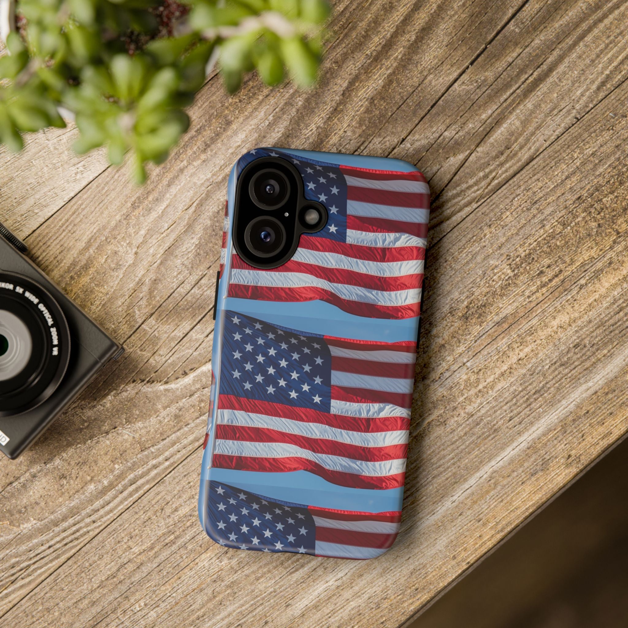 American Flag Tough Phone Case — Patriotic iPhone Protective Cover