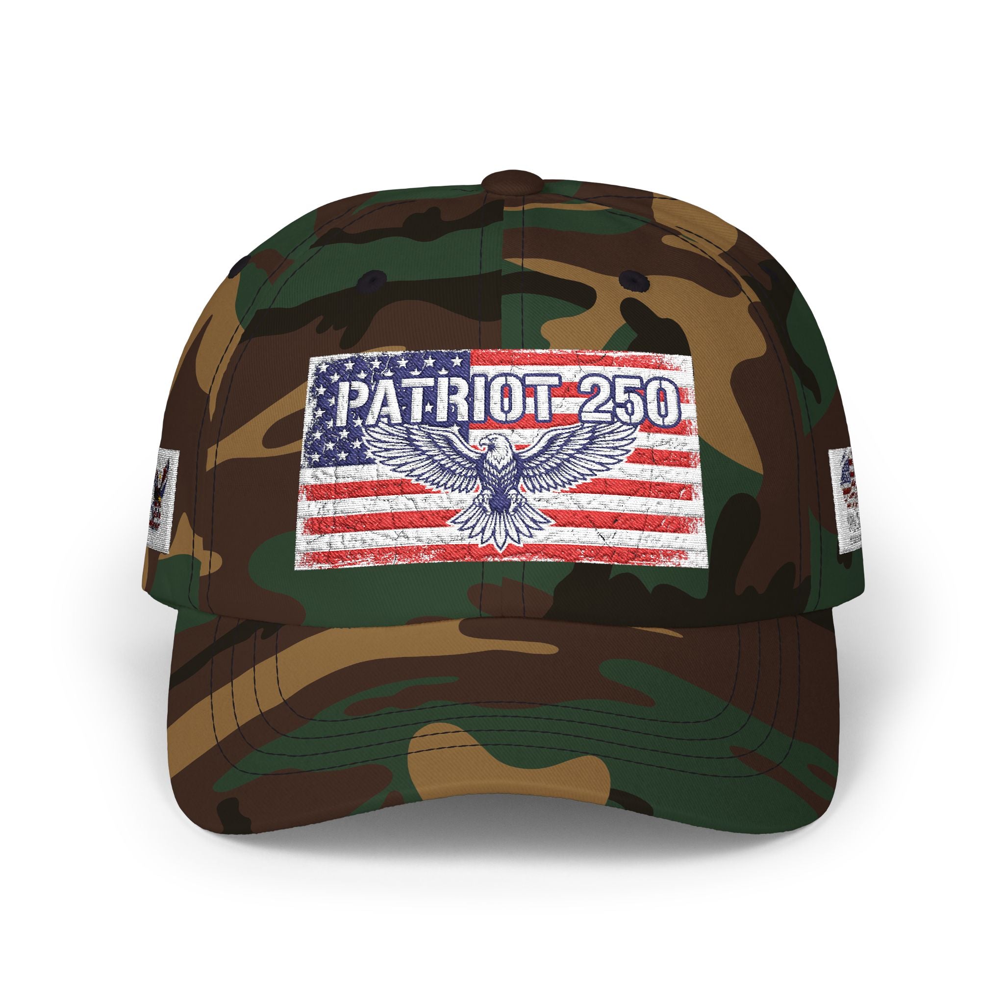 Patriot 250 Eagle Flag Dad Cap | American Flag Vintage Baseball Hat | Vintage USA Eagle Cap | Patriotic Adjustable Baseball Hat | Fourth of July