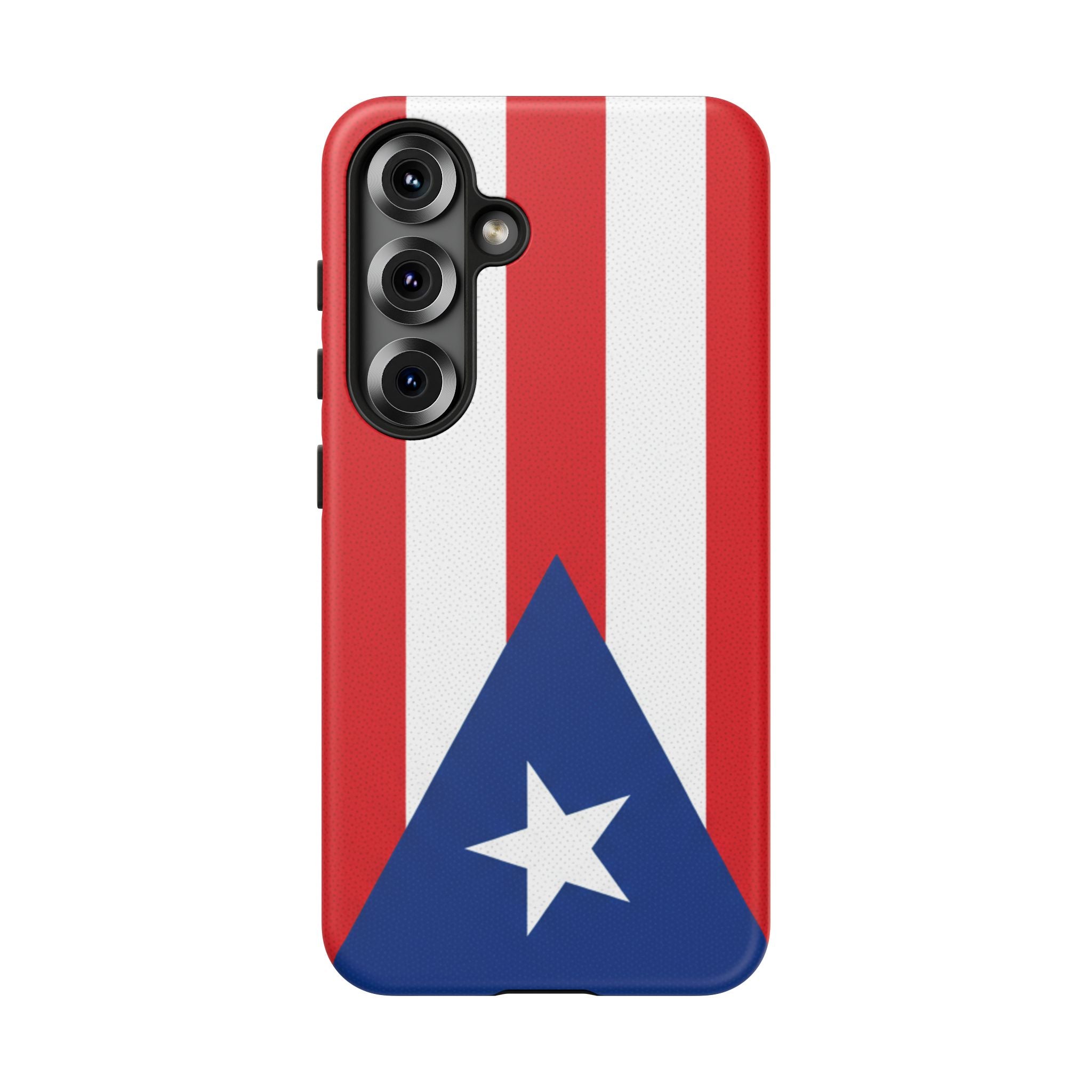 Puerto Rico Flag Tough Phone Case Patriotic Red & White Stripe Design