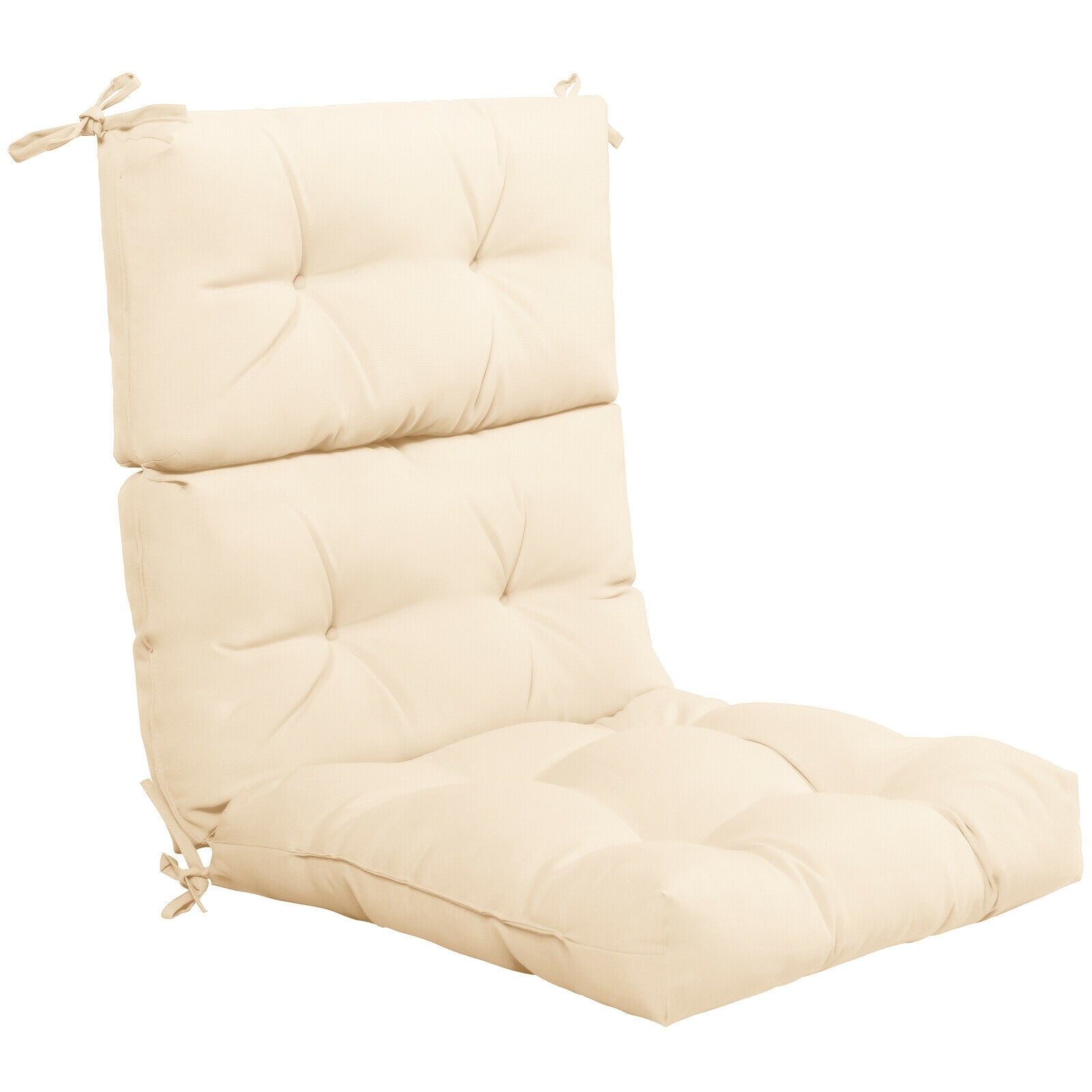 22 x 44 Inch Tufted Outdoor Patio Chair Seating Pad