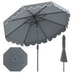 10 FT Patio Umbrella with Push Button Tilt and Crank