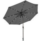 10 Feet Outdoor Patio umbrella with Bright Solar LED Lights-Dark Blue
