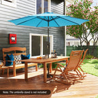 10 Feet Outdoor Patio Umbrella with Tilt Adjustment and Crank