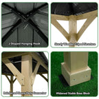 [10X10FT] Alora Premium Outdoor Patio Hardtop Gazebo W/ Double Steel Roof (SAK01291)