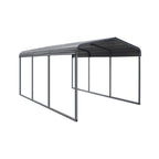 [10X15FT] Alora Large Heavy-Duty Outdoor Metal Carport For Cars, Trucks And Boats (SAK95738)