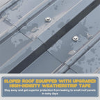 [10X15FT] Alora Large Heavy-Duty Outdoor Metal Carport For Cars, Trucks And Boats (SAK95738)