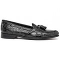 11-582-BLK FRANCO Crocodile Tassel Loafer, Black