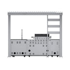 Castelle Flame Imperial 110-Inch 4-Burner 72K BTU Deluxe Stainless Steel Outdoor Kitchen Grill Island With Wine Cooler, Rotisserie, Cabinets, And Granite Countertops (SAK94721)