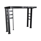 Castelle Flame Imperial 110-Inch 4-Burner 72K BTU Deluxe Stainless Steel Outdoor Kitchen Grill Island With Wine Cooler, Rotisserie, Cabinets, And Granite Countertops (SAK94721)
