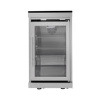 Castelle Flame Imperial 110-Inch 4-Burner 72K BTU Deluxe Stainless Steel Outdoor Kitchen Grill Island With Wine Cooler, Rotisserie, Cabinets, And Granite Countertops (SAK94721)