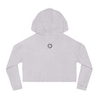 Cropped Hoodie Sweatshirt for Women with Cropped Design and Ribbed Cuffs