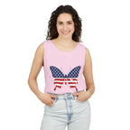 American Flag Butterfly Tank Top Patriotic Summer Graphic 4th of July and Everyday Wear