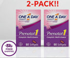 One A Day Women's Prenatal 1 Multivitamin 2-Pack - Complete Pregnancy Supplement with DHA, Folic Acid & Iron - 120 Liquid Softgels Total