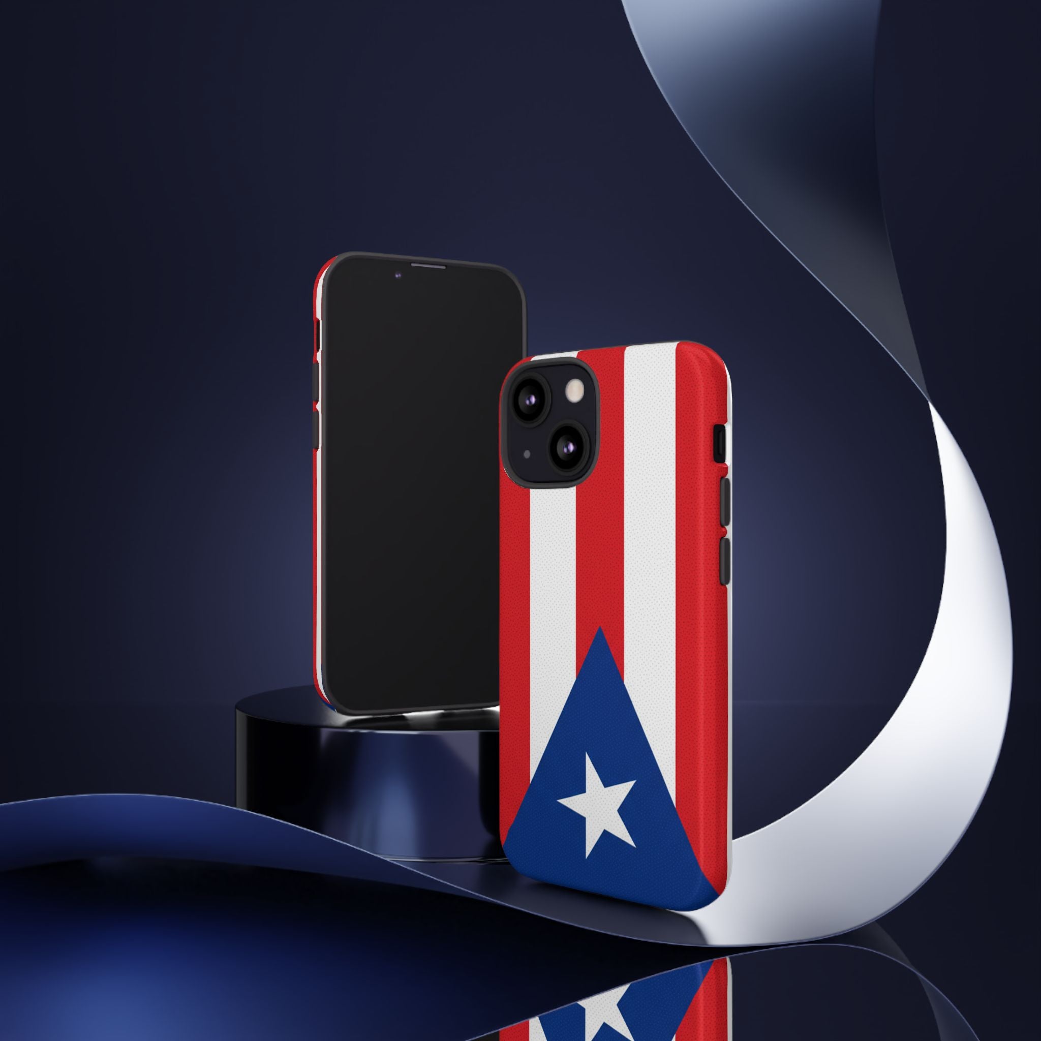 Puerto Rico Flag Tough Phone Case Patriotic Red & White Stripe Design
