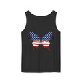 American Flag Butterfly Tank Top Patriotic Summer Graphic 4th of July and Everyday Wear