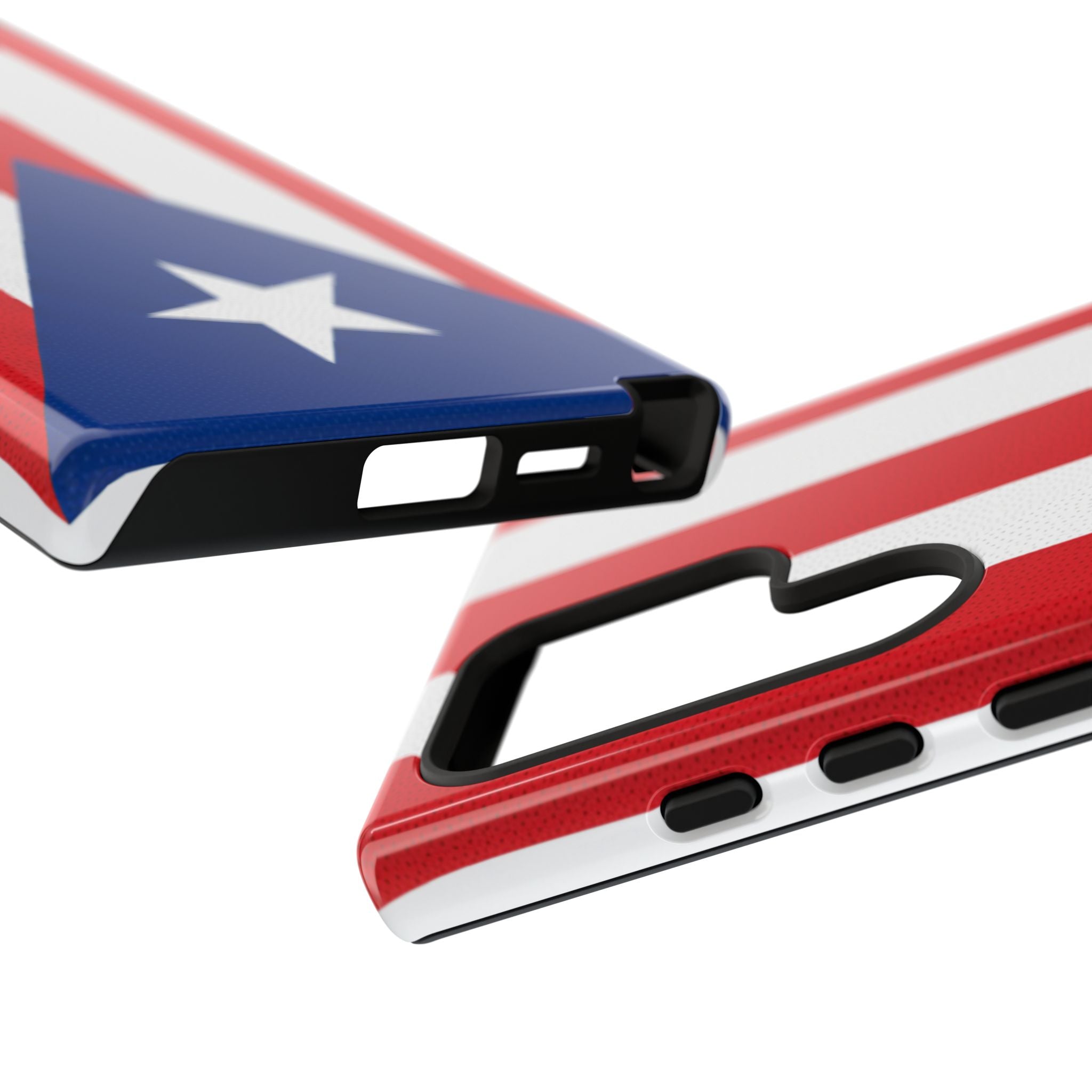 Puerto Rico Flag Tough Phone Case Patriotic Red & White Stripe Design