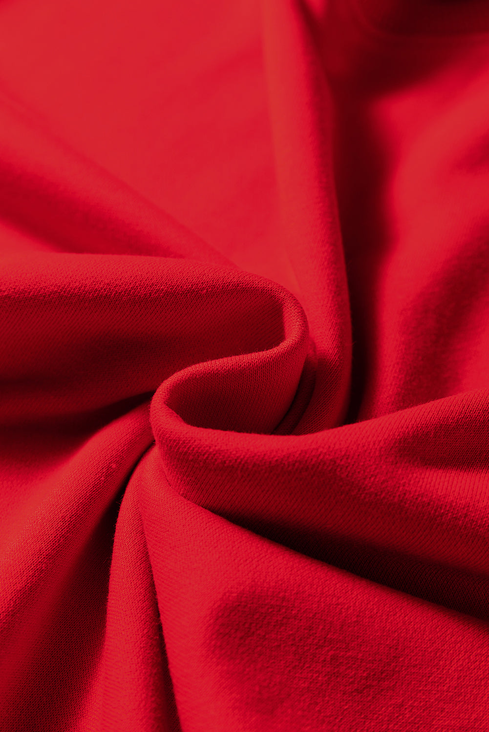 Fiery Red Varsity Contrast Banded Sleeve Shift Sweatshirt Dress