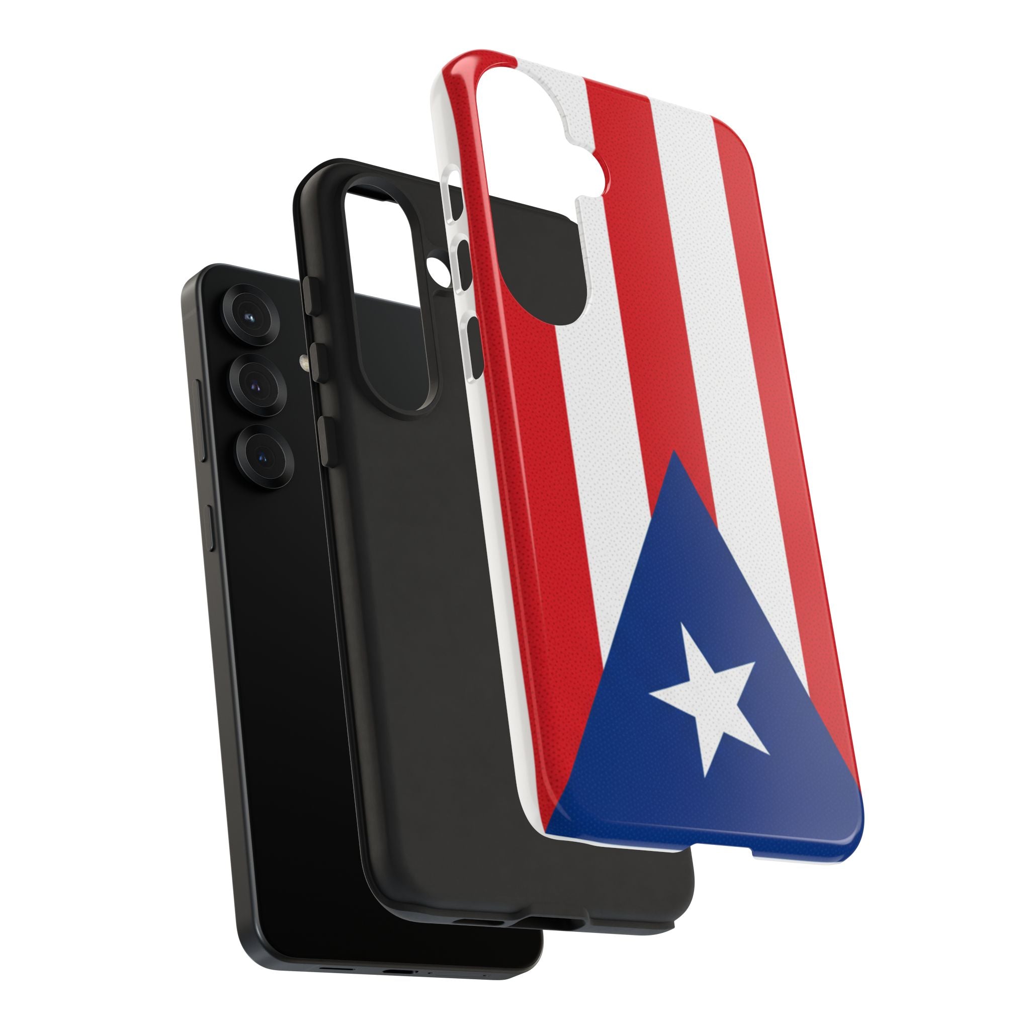 Puerto Rico Flag Tough Phone Case Patriotic Red & White Stripe Design