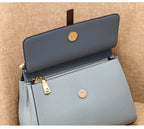Cowhide leather tote bag shoulder purse leather crossbody strap 8853