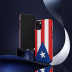 Puerto Rico Flag Tough Phone Case Patriotic Red & White Stripe Design