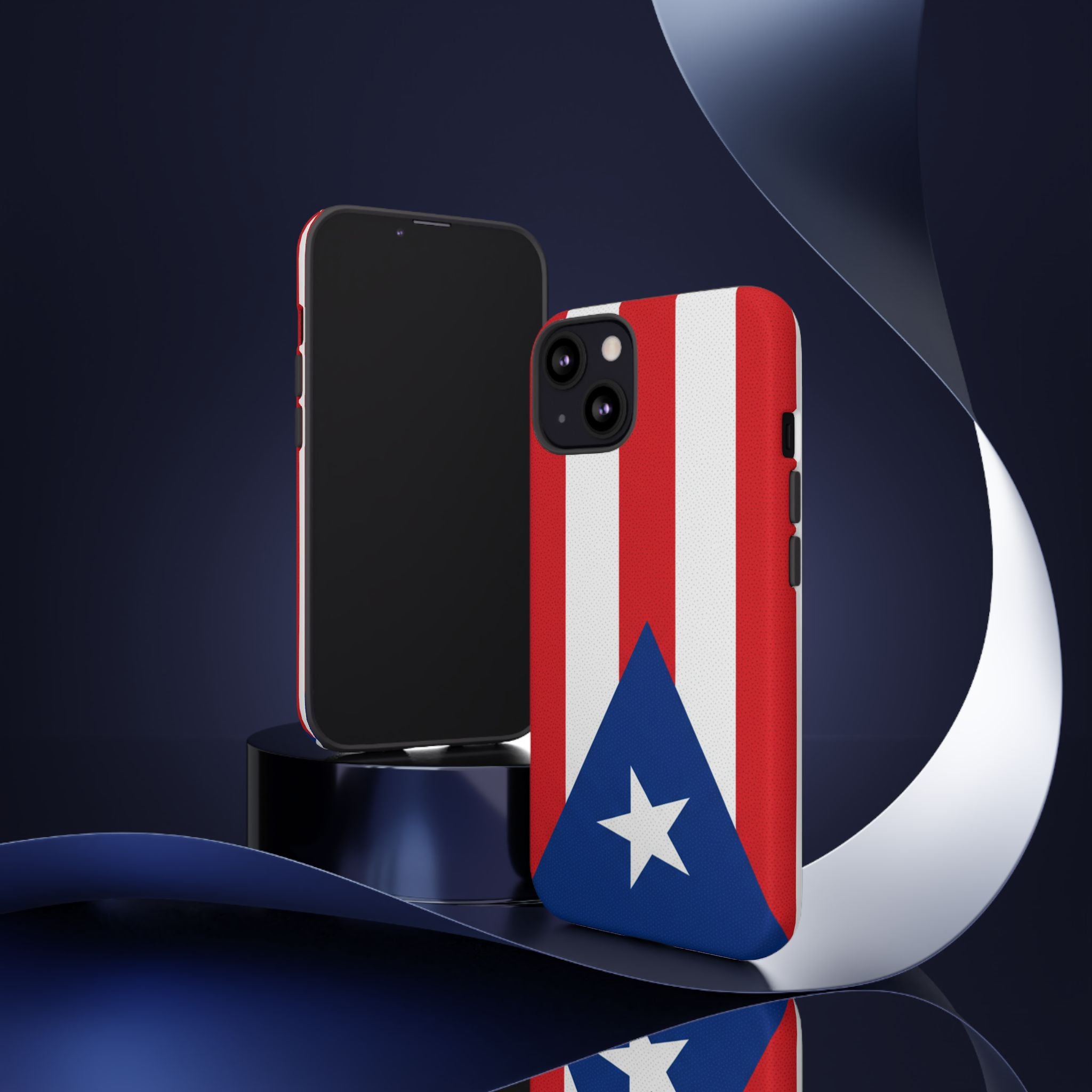Puerto Rico Flag Tough Phone Case Patriotic Red & White Stripe Design
