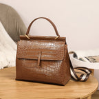 Genuine leather large capacity portable shoulder bag fashion crocodile  7387 tote crossbody