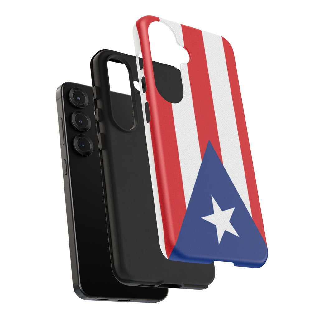 Puerto Rico Flag Tough Phone Case Patriotic Red & White Stripe Design