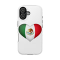 Mexico Heart Flag Phone Case Magnetic Impact Resistant Protective Cover