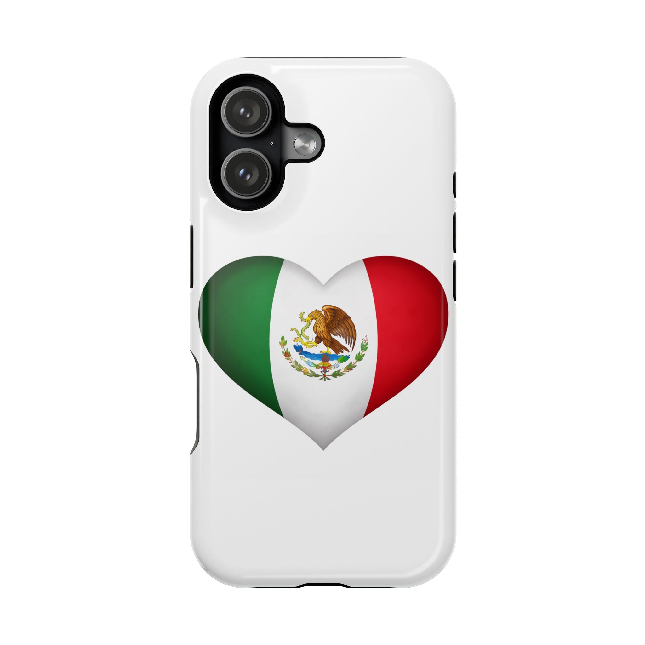 Mexico Heart Flag Phone Case Magnetic Impact Resistant Protective Cover