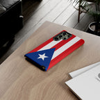 Puerto Rico Flag Tough Phone Case Patriotic Red & White Stripe Design