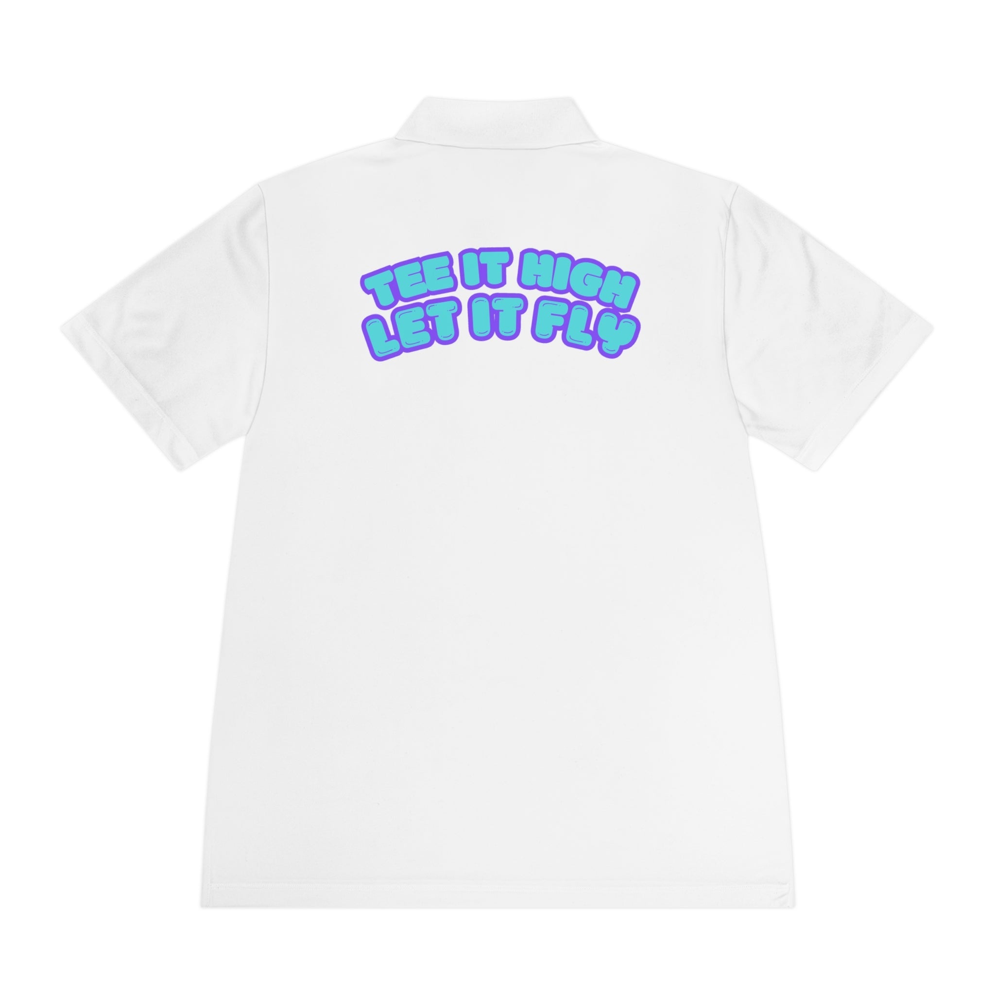 Tee-bone - Golf Polo Shirt with 'Tee It High, Let It Fly' Design
