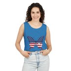 American Flag Butterfly Tank Top Patriotic Summer Graphic 4th of July and Everyday Wear