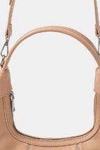 Fame Faux Leather Round Multi Panel Hand Bag