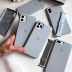 iPhone Silicone Case (Grey Blue)