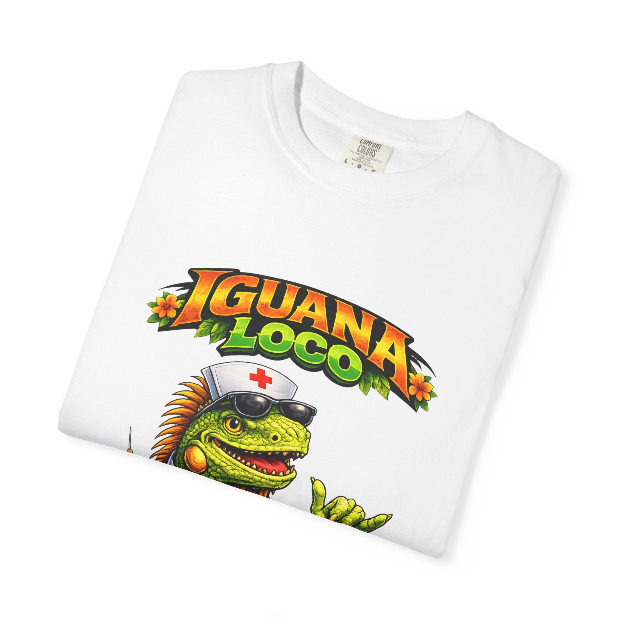 Nurse Iguana Loco Unisex Garment-Dyed T-shirt