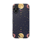 Moon Phase Card Holder Phone Case Starry Night Wallet Case