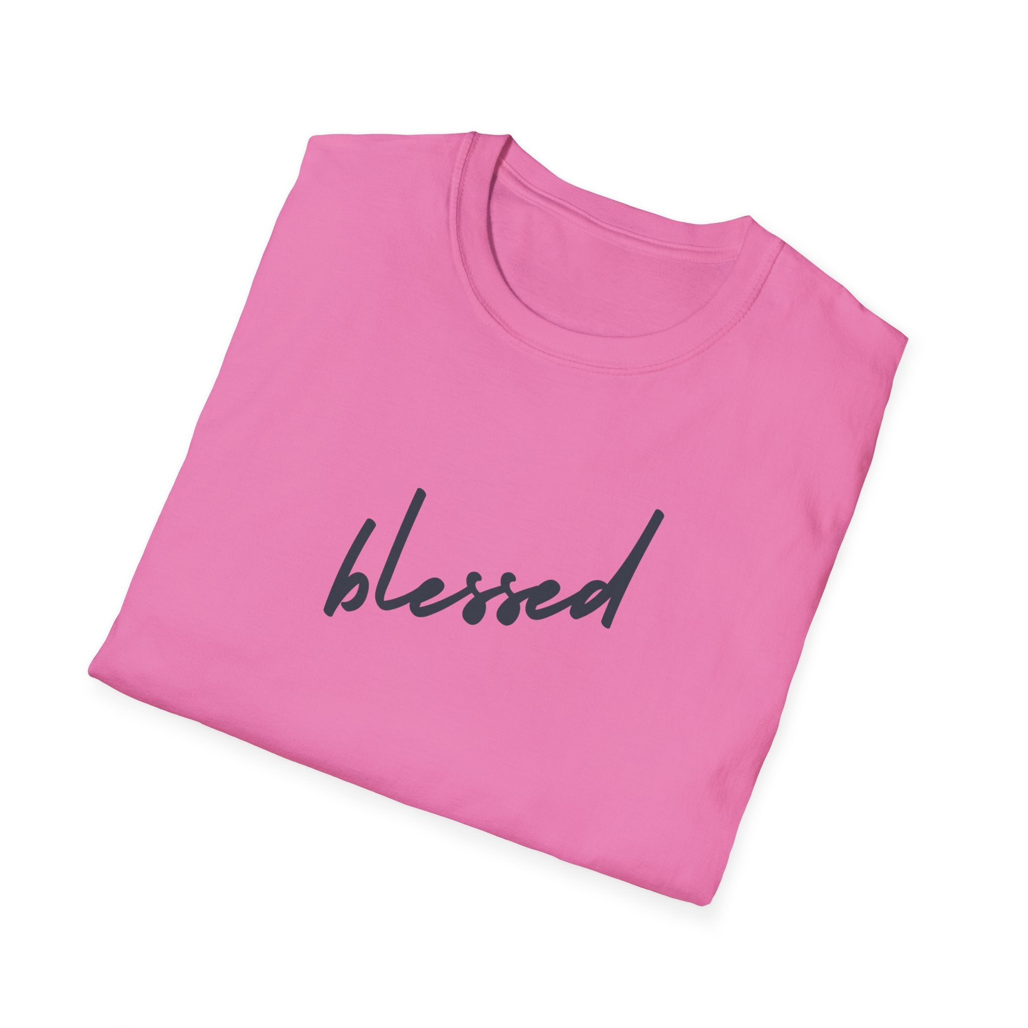 Blessed Unisex Softstyle T-Shirt, Inspirational Tee, Faith-Based Apparel, Positive Vibes Shirt, Gift for Friends, Everyday Wear