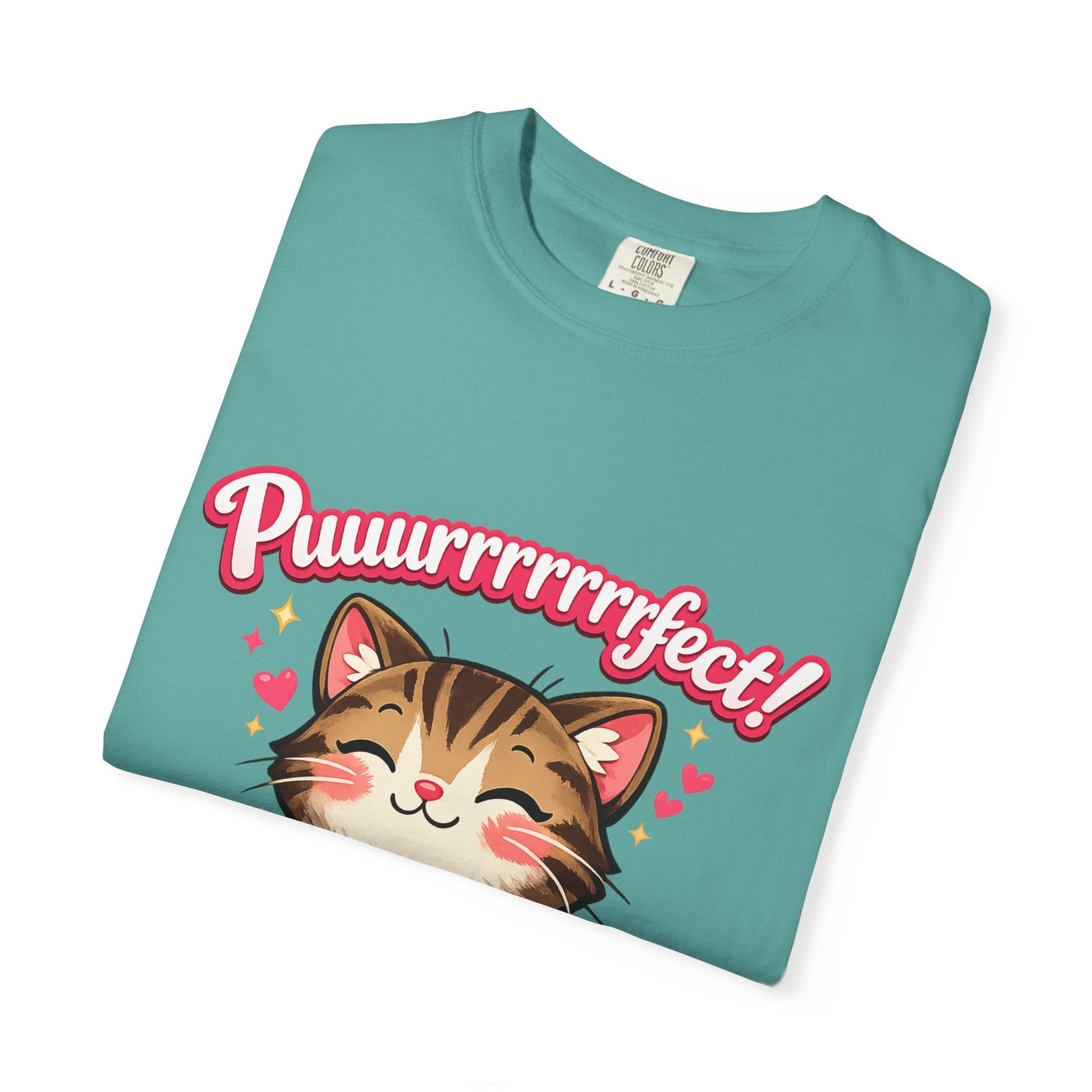 Puuurrrrfect! Cute Tabby Cat Graphic T-Shirt